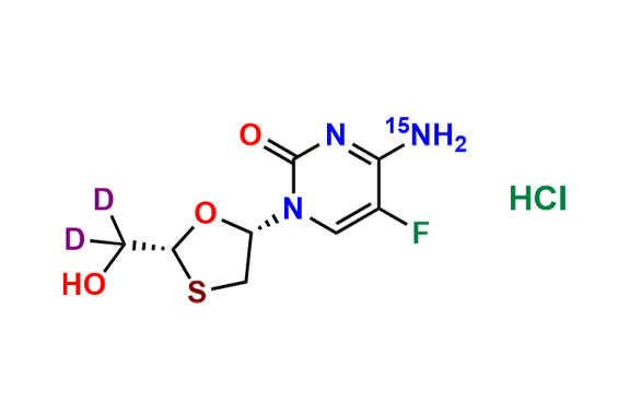 Emtricitabine-15N,d2 (Hydrochloride salt)