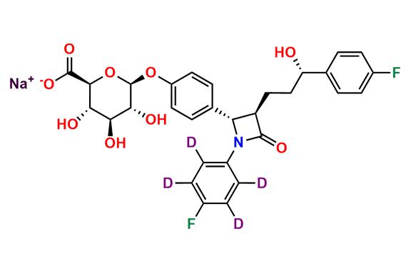 Ezetimibe-d4 Glucuronide (Phenolic) (Sodium Salt)