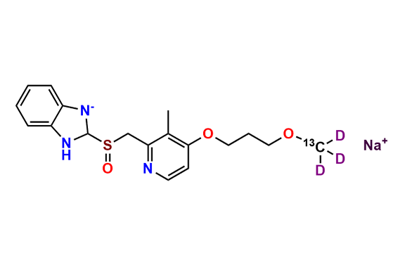 Rabeprazole-13C,d3 (Sodium salt)