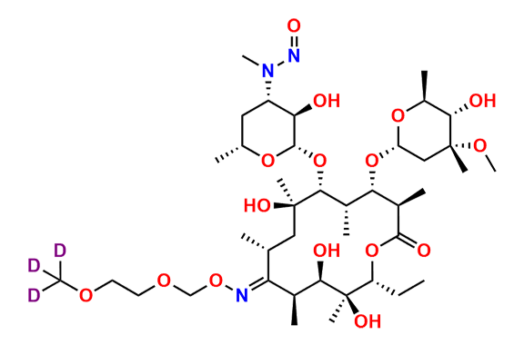 N-Nitroso-N-Demethyl Roxithromycin-d3