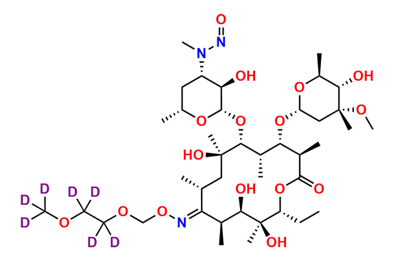 N-Nitroso-N-Demethyl Roxithromycin-d7