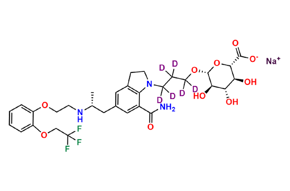 Silodosin-d6 β-D-Glucuronide Sodium Salt