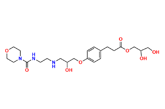 2,3-dihydroxypropyl 3-(4-(2-hydroxy-3-((2-(morpholine-4-carboxamido)ethyl)amino)propoxy)phenyl)propanoate