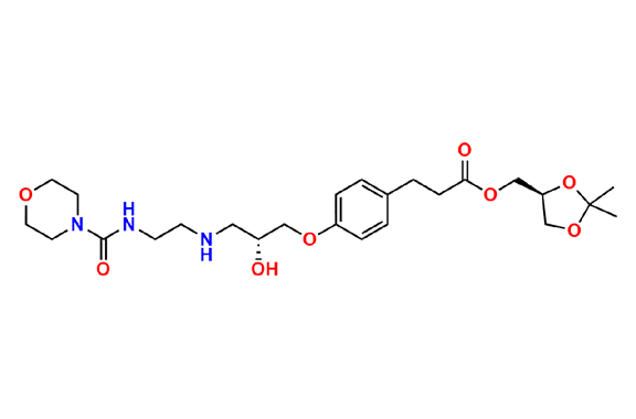 ((S)-2,2-Dimethyl-1,3-dioxolan-4-yl)methyl 3-(4-((R)-2-hydroxy-3-((2-(morpholine-4-carboxamido)ethyl)amino)propoxy)phenyl)propanoate