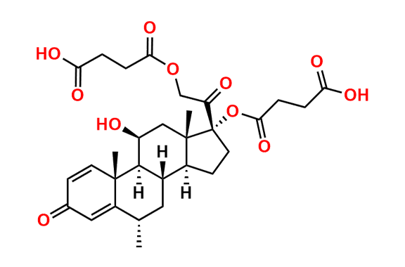Methylprednisolone 17, 21-disuccinate