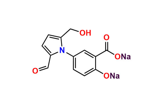 sodium 5-(2-formyl-5-(hydroxymethyl)-1H-pyrrol-1-yl)-2-oxidobenzoate