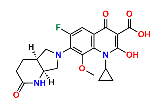 1-Cyclopropyl-6-fluoro-2-hydroxy-8-methoxy-4-oxo-7-((4aS,7aS)-2-oxooctahydro-6H-pyrrolo[3,4-b]pyridin-6-yl)-1,4-dihydroquinoline-3-carboxylic Acid