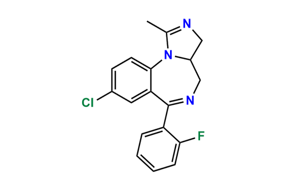 8-chloro-6-(2-fluorophenyl)-1-methyl-3a,4-dihydro-3H-benzo[f]imidazo[1,5-a][1,4]diazepine