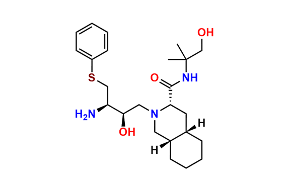 (3S,4aS,8aS)-2-[(2R,3R)-3-[(3-Amino-2-hydroxy-4-phenythiobutyl]-decahydro-N-(2-hydroxy-1,1-dimethylethyl)-3-isoquinolinecarboxamide