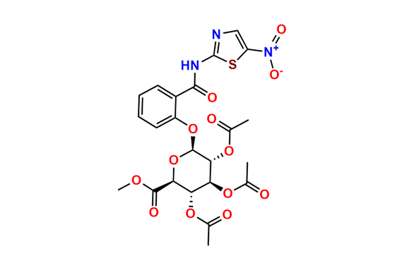Methyl 1-[[2-N-(5-Nitrothiazolyl)carboxamido]phenyl]-2,3,4- tri-O-acetyl-beta-D-glucopyranuronate