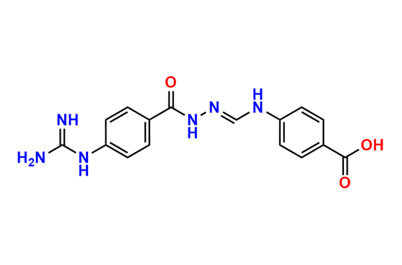 4-(N`-(4-Guanidinobenzoyl)formohydrazonamido)benzoic Acid