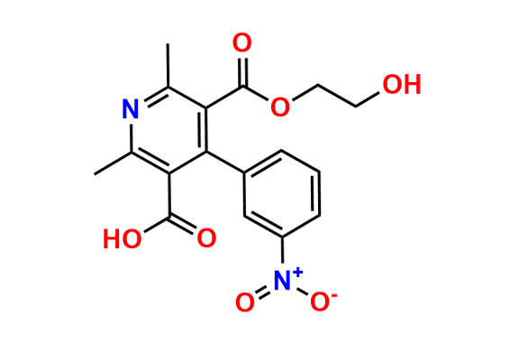5-((2-Hydroxyethoxy)carbonyl)-2,6-dimethyl-4-(3-nitrophenyl)nicotinic Acid
