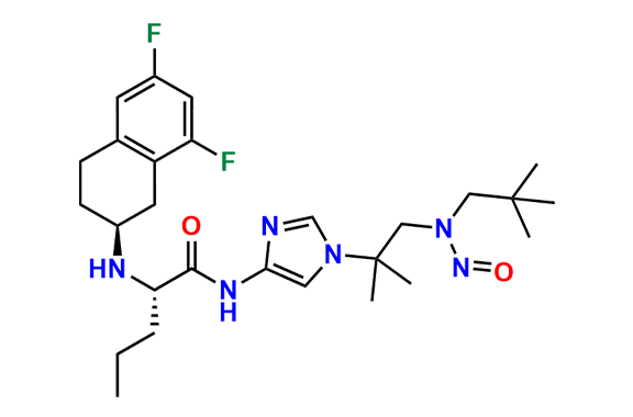 (S)-2-(((S)-6,8-difluoro-1,2,3,4-tetrahydronaphthalen-2-yl)amino)-N-(1-(2-methyl-1-(neopentyl(nitroso)amino)propan-2-yl)-1H-imidazol-4-yl)pentanamide
