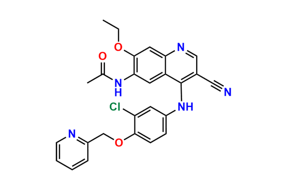 N-(4-((3-Chloro-4-(pyridin-2-ylmethoxy)phenyl)amino)-3-cyano-7-ethoxyquinolin-6-yl)acetamide