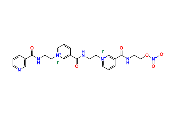 1-(2-(Nicotinamido)ethyl)-3-((2-(3-((2-(nitrooxy)ethyl)carbamoyl)pyridin-1-ium-1-yl)ethyl)carbamoyl)pyridin-1-ium Iodide