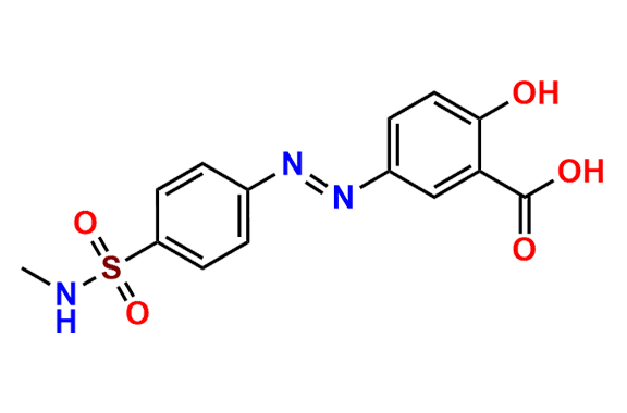 2-Hydroxy-5-((4-(N-methylsulfamoyl)phenyl)diazenyl)benzoic Acid