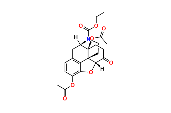 Ethyl (5-alpha)-3,14-bis(acetyloxy)-4,5-epoxy-6-oxomorphinan-17-carboxylate