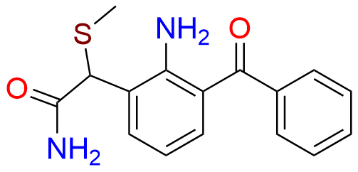 2-Amino-3-benzoyl-alpha-(methylthio)benzeneacetamide