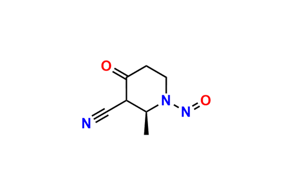 (2S)-2-methyl-1-nitroso-4-oxopiperidine-3-carbonitrile