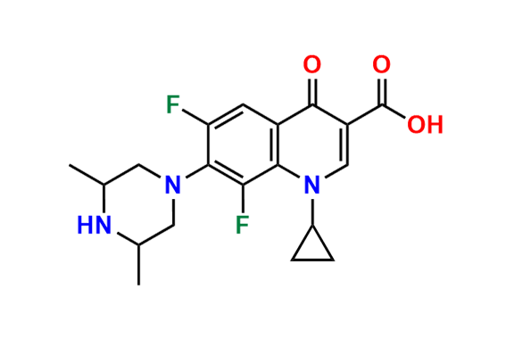 1-Cyclopropyl-7-(3,5-dimethylpiperazin-1-yl)-6,8-difluoro-4-oxo-1,4-dihydroquinoline-3-carboxylic Acid