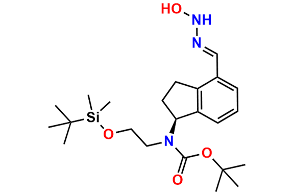 tert-Butyl (S)-(2-((tert-butyldimethylsilyl)oxy)ethyl)(4-((2-hydroxyhydrazineylidene)methyl)-2,3-dihydro-1H-inden-1-yl)carbamate