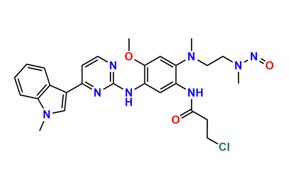 3-chloro-N-[4-methoxy-5-{[4-(1-methyl-1H-indol-3-yl)pyrimidin-2-yl]amino}-2-(methyl{2-[methyl(nitroso)amino]ethyl}amino)phenyl]propanamide