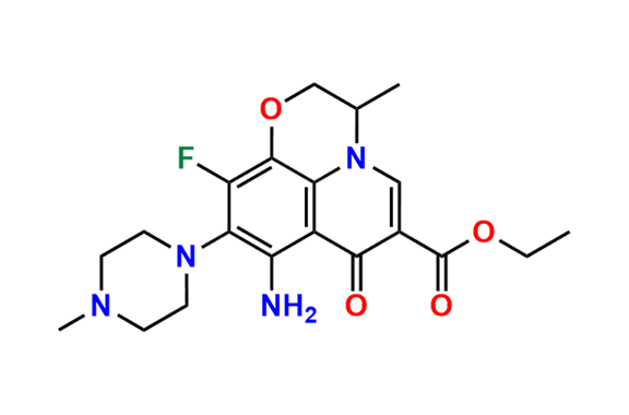 Ethyl 8-amino-10-fluoro-3-methyl-9-(4-methylpiperazin-1-yl)-7-oxo-2,3-dihydro-7H-[1,4]oxazino[2,3,4-ij]quinoline-6-carboxylate