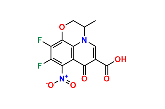 9,10-Difluoro-3-methyl-8-nitro-7-oxo-2,3-dihydro-7H-[1,4]oxazino[2,3,4-ij]quinoline-6-carboxylic Acid