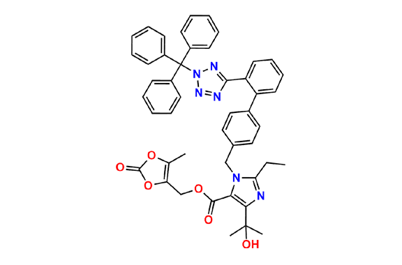 (5-Methyl-2-oxo-1,3-dioxol-4-yl)methyl 2-ethyl-4-(2-hydroxypropan-2-yl)-1-((2`-(2-trityl-2H-tetrazol-5-yl)-[1,1`-biphenyl]-4-yl)methyl)-1H-imidazole-5-carboxylate