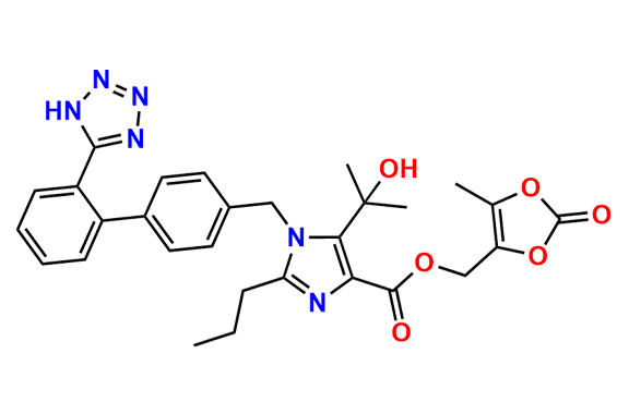 (5-Methyl-2-oxo-1,3-dioxol-4-yl)methyl 1-((2`-(1H-tetrazol-5-yl)-[1,1`-biphenyl]-4-yl)methyl)-5-(2-hydroxypropan-2-yl)-2-propyl-1H-imidazole-4-carboxylate