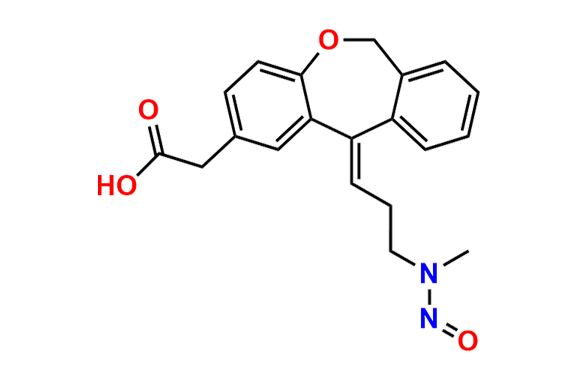 (E)-N-Nitroso N-Desmethyl Olopatadine (Mixture of Isomers)