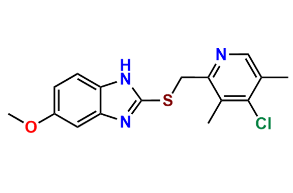 4-Desmethoxy-4-chloro Omeprazole Sulfide
