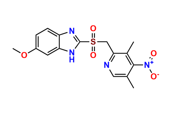 4-Desmethoxy-4-nitro omeprazole Sulfone