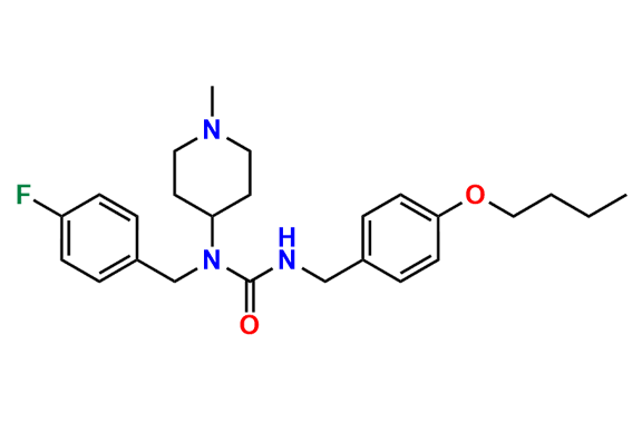 3-(4-Butoxybenzyl)-1-(4-fluorobenzyl)-1-(1-methylpiperidin-4-yl)urea
