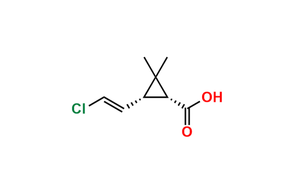 E,Z-cis-3-(2-Chloroethenyl)-2,2-dimethyl-cyclopropanecarboxylic acid