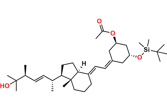 (1R,3R,E)-3-((tert-Butyldimethylsilyl)oxy)-5-(2-((1R,3aS,7aR,E)-1-((2R,5S,E)-6-hydroxy-5,6-dimethylhept-3-en-2-yl)-7a-methyloctahydro-4H-inden-4-ylidene)ethylidene)cyclohexyl acetate
