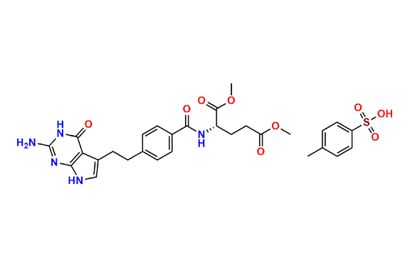 Dimethyl (4-(2-(2-amino-4-oxo-4,7-dihydro-3H-pyrrolo[2,3-d]pyrimidin-5-yl)ethyl)benzoyl)-L-glutamate 4-methylbenzenesulfonate