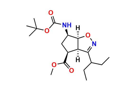(3aR,4S,6R,6aS)-6-(N-Boc-amino)-3-(1-ethylpropyl)-3a,5,6,6a-tetrahydro-4H-cyclopent[d]isoxazole-4-carboxylic Acid Methyl Ester