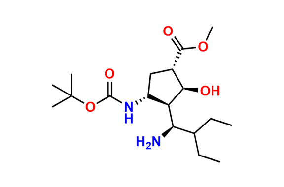 (1S,2S,3S,4R)-Methyl 3-((R)-1-amino-2-ethylbutyl)-4-((tert-butoxycarbonyl)amino)-2-hydroxycyclopentanecarboxylate