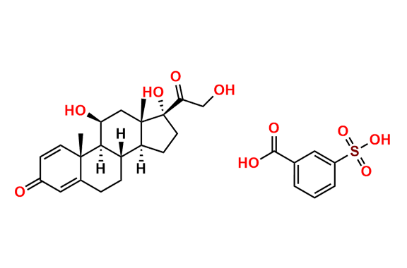 3-Sulfobenzoic acid--(8S,9S,10R,11S,13S,14S,17R)-11,17-dihydroxy-17-(2-hydroxyacetyl)-10,13-dimethyl-6,7,8,9,10,11,12,13,14,15,16,17-dodecahydro-3H-cyclopenta[a]phenanthren-3-one (1/1)