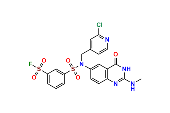 3-[[[(2-chloro-4-pyridinyl)methyl][3,4-dihydro-2-(methylamino)-4-oxo-6-quinazolinyl]amino]sulfonyl]-Benzenesulfonyl Fluoride