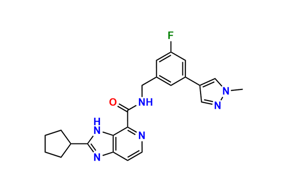 2-cyclopentyl-N-[[3-fluoro-5-(1-methyl-1H-pyrazol-4-yl)phenyl]methyl]-3H-Imidazo[4,5-c]pyridine-4-carboxamide