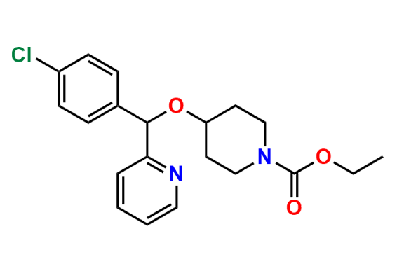 4-[(4-chlorophenyl)(2-pyridyl)methoxy]piperidine-1-carboxylic acid ethyl ester