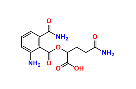 5-Amino-2-((2-amino-6-carbamoylbenzoyl)oxy)-5-oxopentanoic Acid
