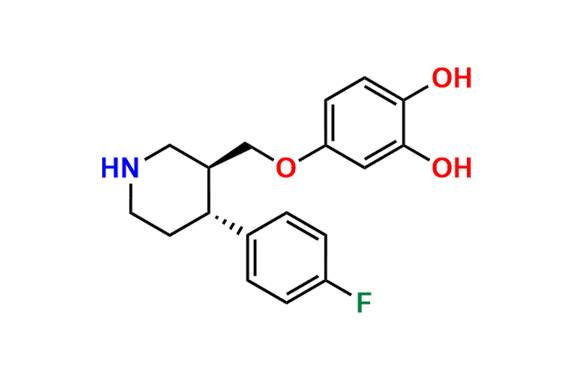 4-(((3S,4R)-4-(4-Fluorophenyl)piperidin-3-yl)methoxy)benzene-1,2-diol