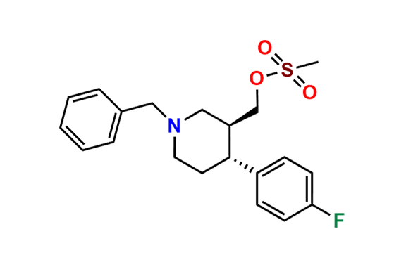 (3S,4R)-4-(4-Fluorophenyl)-1-(phenylmethyl)-3-methanesulfonate-3-piperidinemethanol