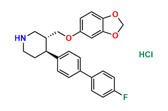 Rac-trans-4-Defluoro-4-(4-fluorophenyl) Paroxetine Hydrochloride