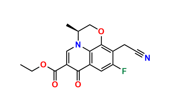 Ethyl (S)-10-(cyanomethyl)-9-fluoro-3-methyl-7-oxo-2,3-dihydro-7H-[1,4]oxazino[2,3,4-ij]quinoline-6-carboxylate