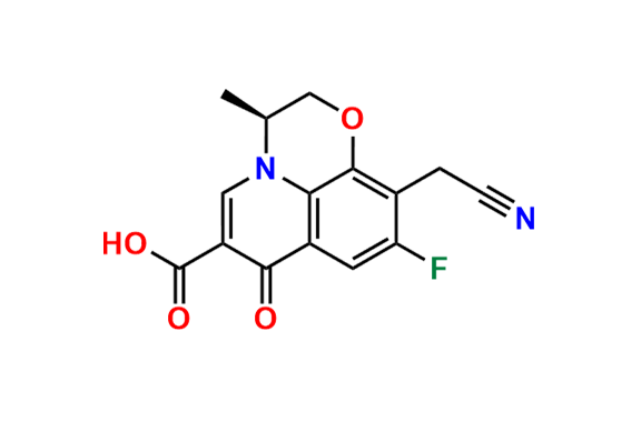 (S)-10-(Cyanomethyl)-9-fluoro-3-methyl-7-oxo-2,3-dihydro-7H-[1,4]oxazino[2,3,4-ij]quinoline-6-carboxylic Acid