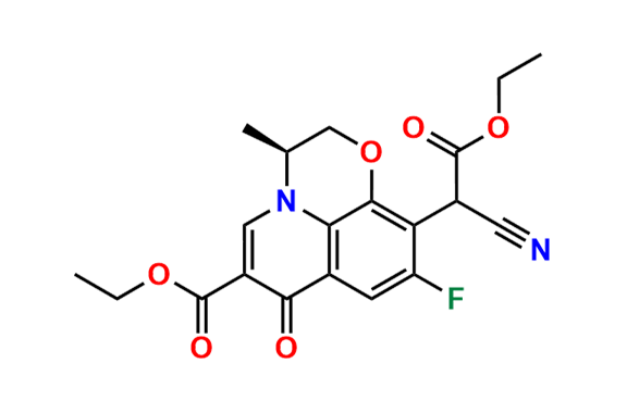 Ethyl (3S)-10-(1-cyano-2-ethoxy-2-oxoethyl)-9-fluoro-3-methyl-7-oxo-2,3-dihydro-7H-[1,4]oxazino[2,3,4-ij]quinoline-6-carboxylate